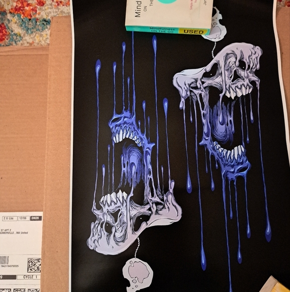 Abstract Skull Art Print, 11x17, NWOT - Picture 2 of 2